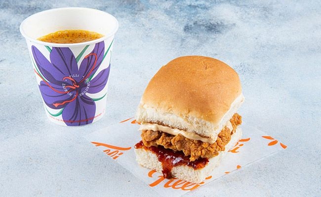 Chicken FIL Z BUNZ with Zafran Tea